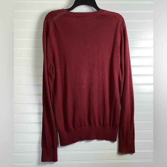 Banana Republic Men’s Silk and Linen Blend V -Neck Long Sleeve Sweater  Medium - Picture 4 of 6